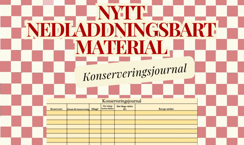 Konserveringsjournal – nedladdningbar